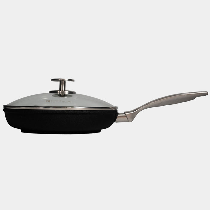 CXD DOU Ceramic Nonstick Fry Pan with Glass Lid