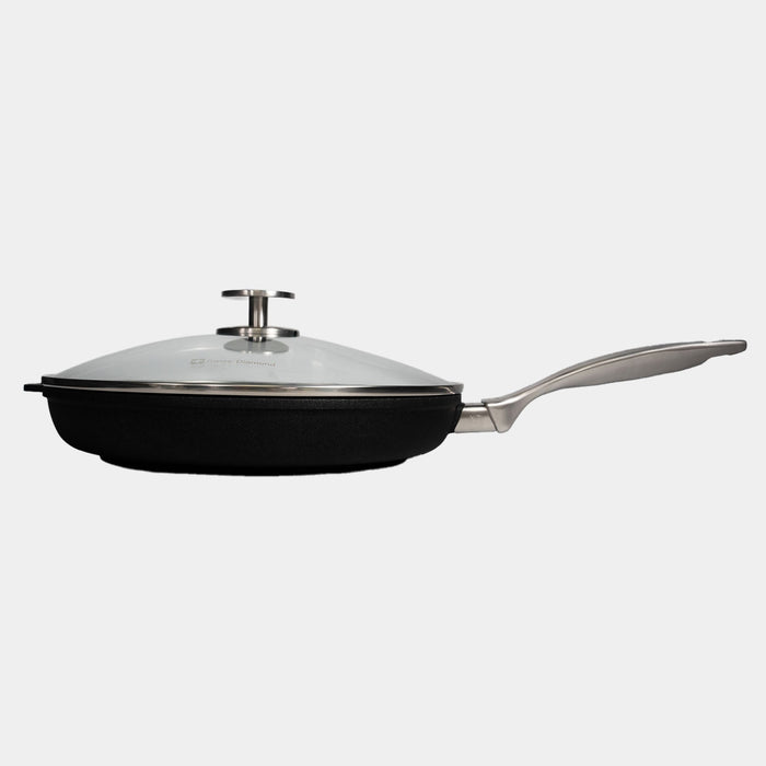 CXD DOU Ceramic Nonstick Fry Pan with Glass Lid
