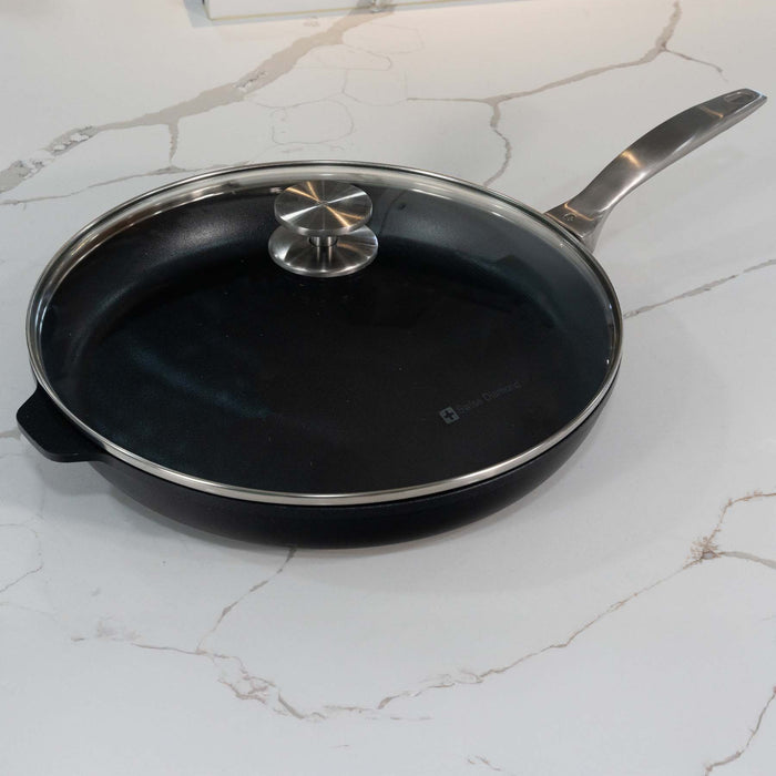 CXD DOU Ceramic Nonstick Fry Pan with Glass Lid