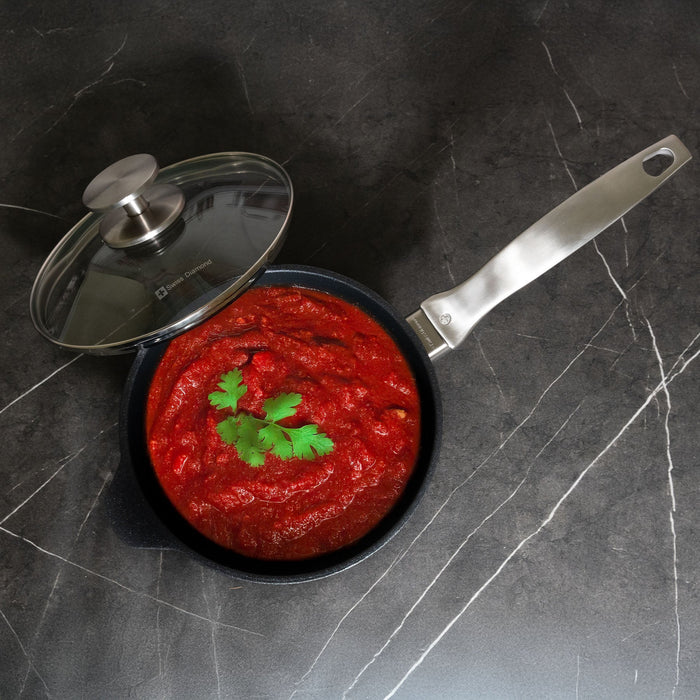 CXD DOU Ceramic Nonstick Saucepan with Glass Lid