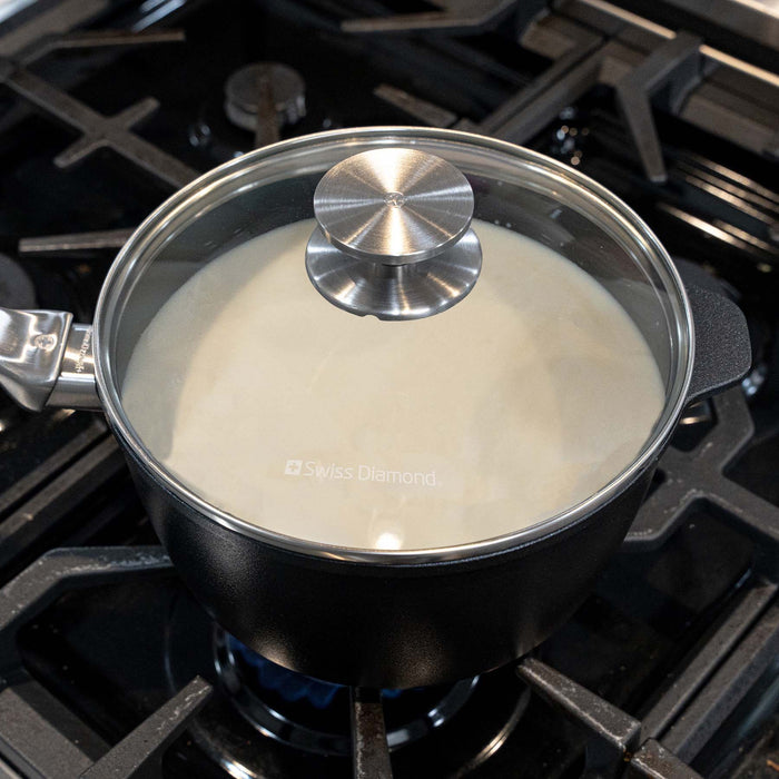 CXD DOU Ceramic Nonstick Saucepan with Glass Lid