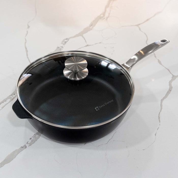 CXD DOU Ceramic Nonstick Saute Pan with Glass Lid