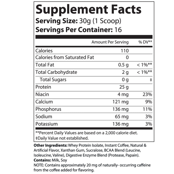 Cappuccino Whey Protein Isolate