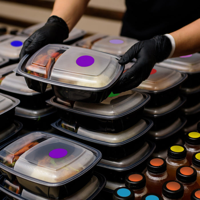 3" Permanent Round Color-Code Dot Variety Kit (Fluorescent), Inventory Labels: 3,000/Kit