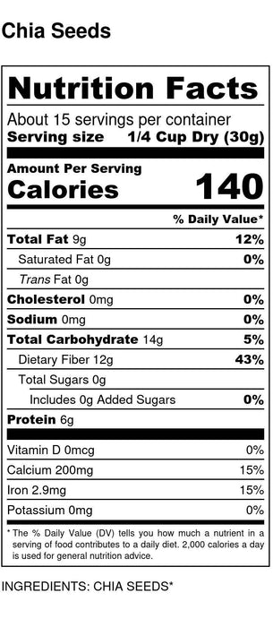 Chia Seeds, Organic