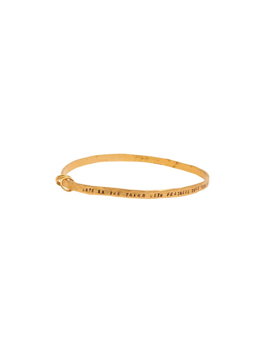 Chocolate & Steel Three Ring Bangles Emily Dickinson Quote
