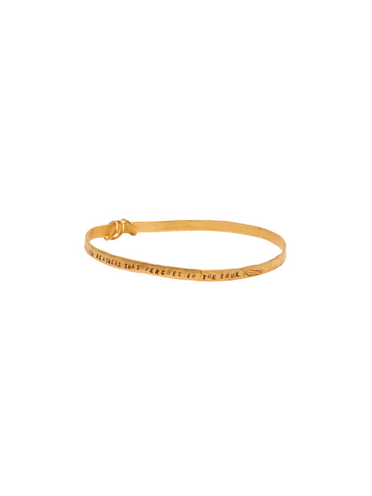 Chocolate & Steel Three Ring Bangles Emily Dickinson Quote