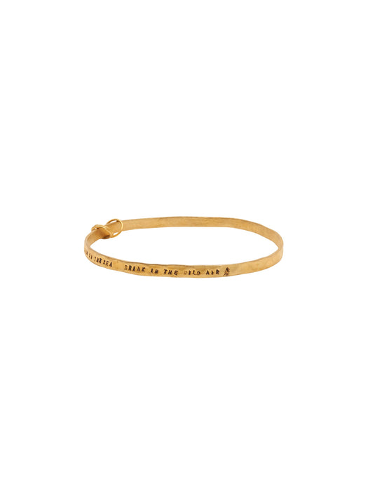 Chocolate & Steel Three Ring Bangles Emily Dickinson Quote