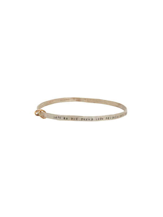 Chocolate & Steel Three Ring Bangles Emily Dickinson Quote