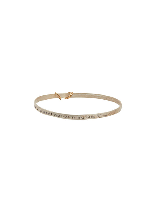 Chocolate & Steel Three Ring Bangles Emily Dickinson Quote