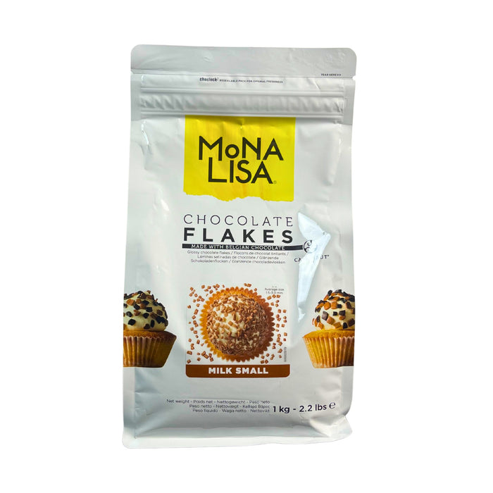 Milk Chocolate Flakes – 32% cocoa, light and creamy chocolate shavings for baking, desserts, and beverages, Kosher Dairy