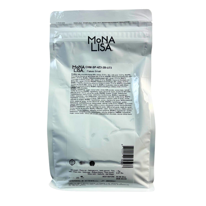 Milk Chocolate Flakes – 32% cocoa, light and creamy chocolate shavings for baking, desserts, and beverages, Kosher Dairy

