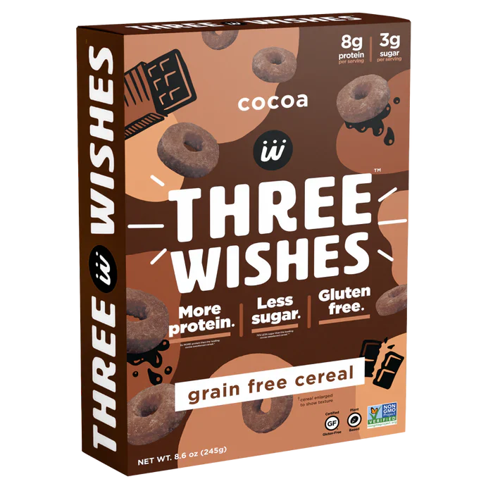 Three Wishes Cereal Cocoa Chocolat Gluten Free (Pack of 6 - 8.6 Oz)