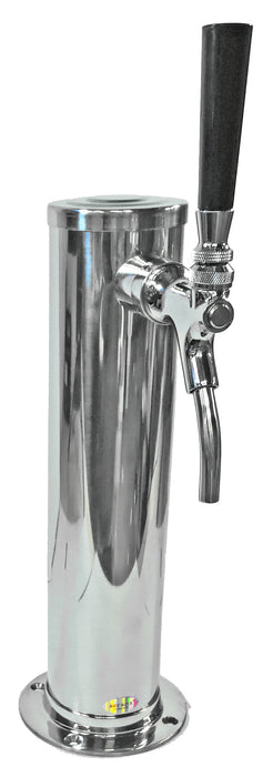 Column Wine Tower, Polished - Select style and number of faucets (1-4 lines)