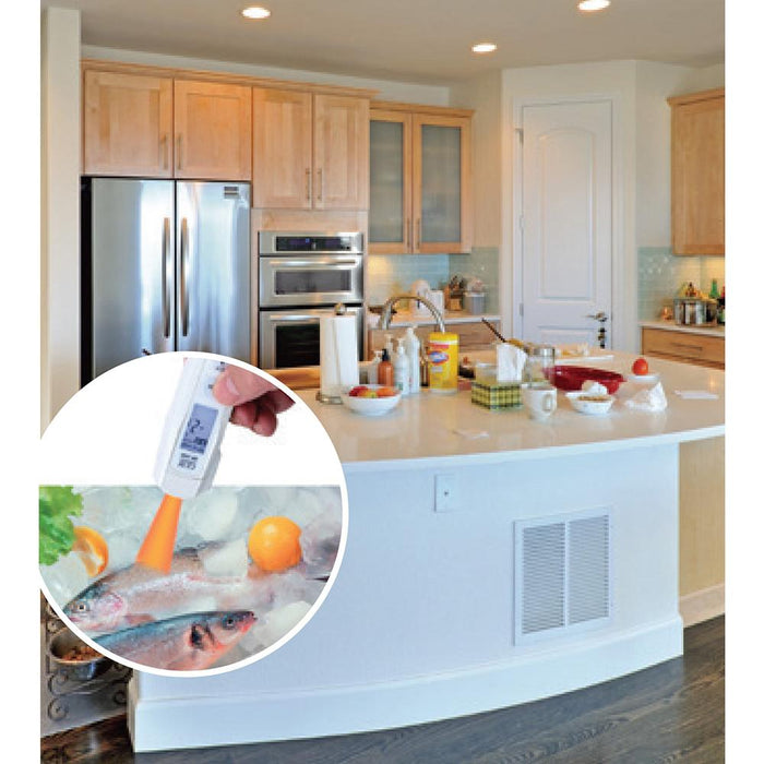 Compact Infrared Food Safety Thermometer with IR + Probe