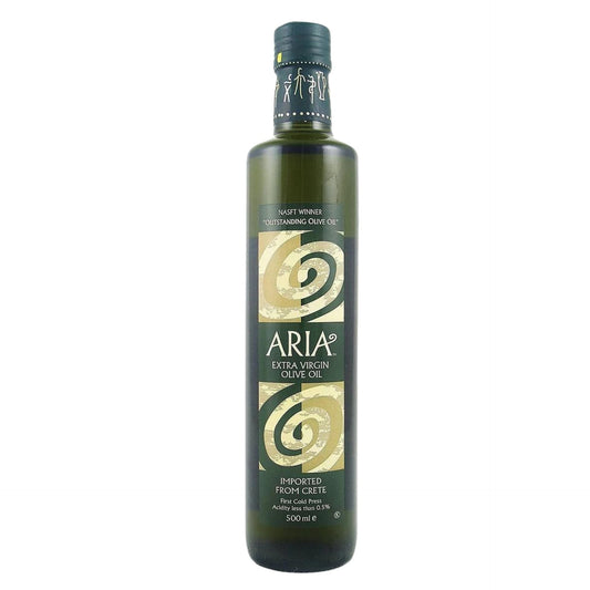 This is an Aria Organic Extra Virgin Olive Oil 500 ml.