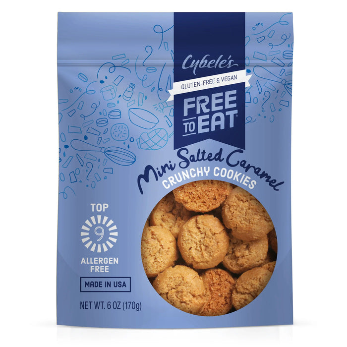 Cybele's Free To Eat - Mini Salted Caramel Cookies, 6 oz (Pack of 6) - Gluten-Free Kosher