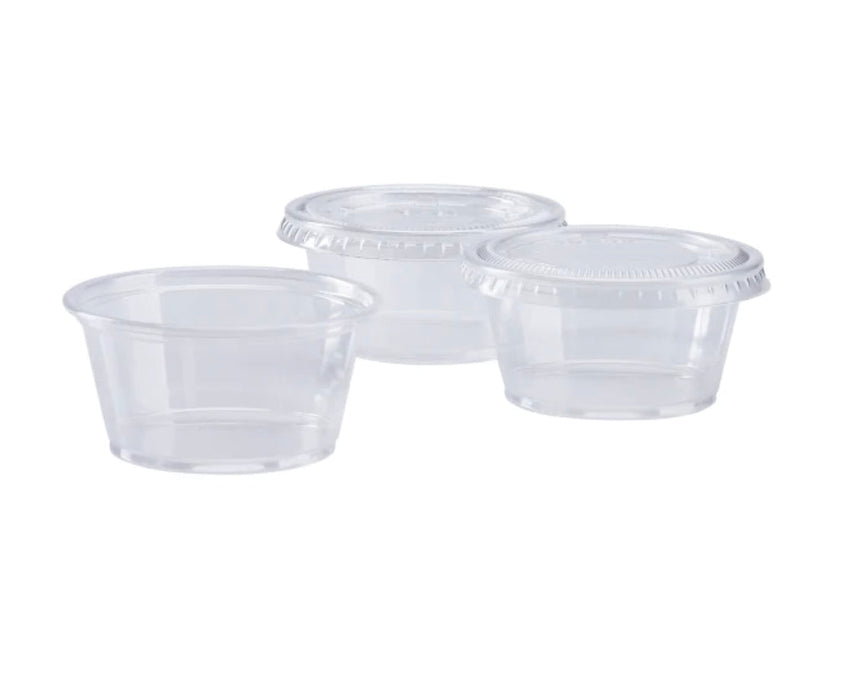 3.25 oz - 5.5 oz Lids for Portion Cups, PET (73mm) - 2,500 pcs