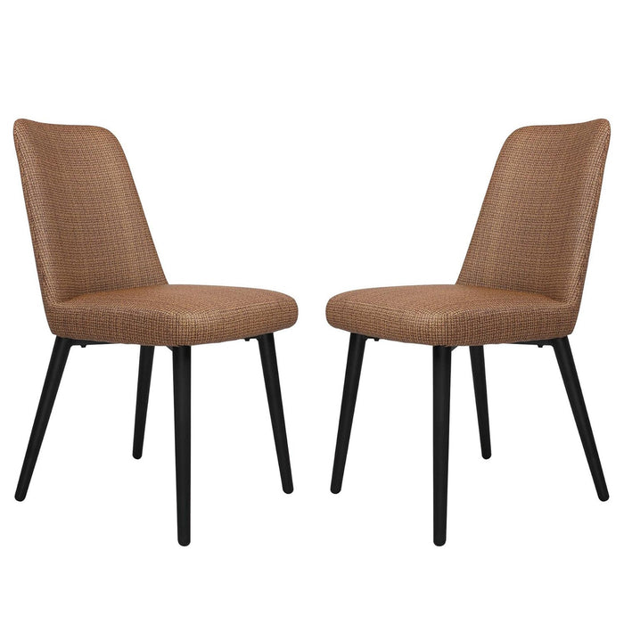 Modern Accent Chairs Set of 2 with Upholstered Seat and Back, Water Resistance Easy to Clean, Durable Restaurant Chair, Coffee