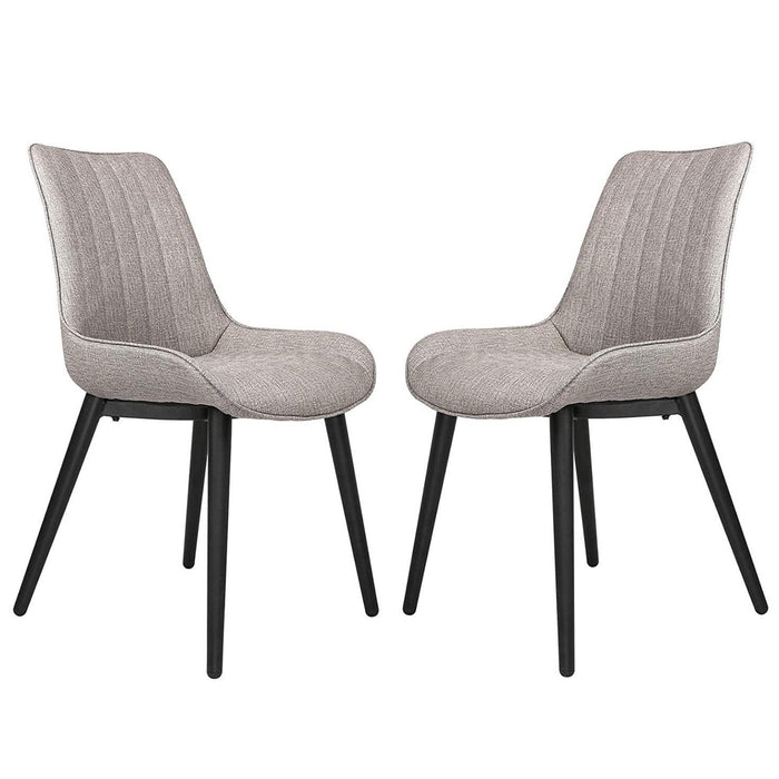 Set of 2 Modern Accent Chairs with Soft Foam Cushion, Comfortable and Easy to Clean, Curved Ergonomic Design, Dining Room Chair