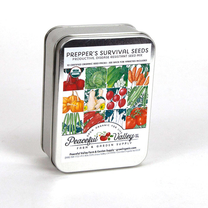 Gift Seed Tin - Prepper's Survival Collection