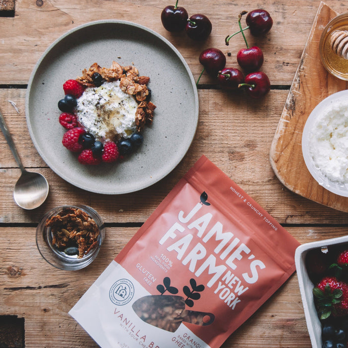 Vanilla Bean Granola with Sour Cherries