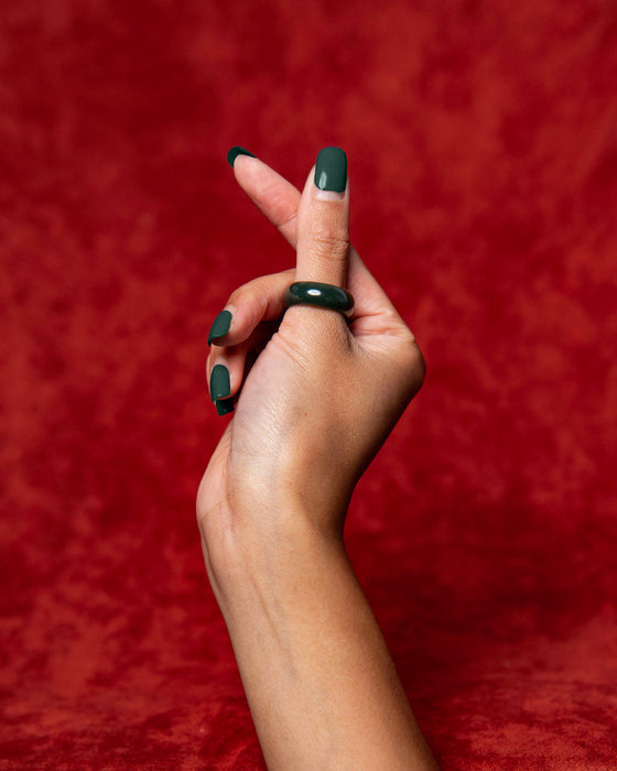 GanQing Dark Jade Ring