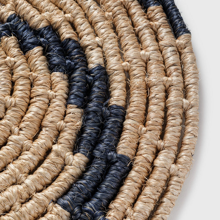 Nautical swirl placemats, indigo, set of four