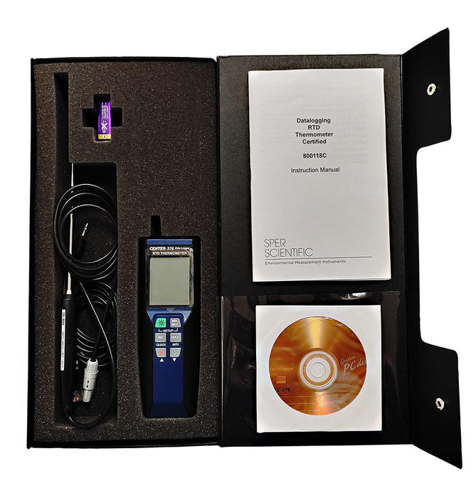 Datalogging RTD Thermometer - Certified