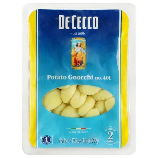 De Cecco Potato Gnocchi – Authentic Italian Pasta (Pack of 12, 17.5 oz)