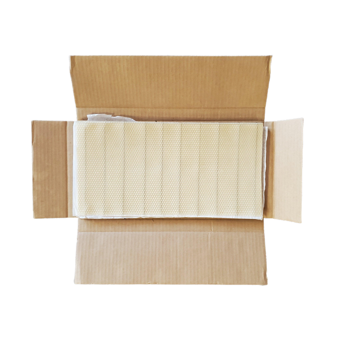 Deep Beeswax Foundation - Wired With Hooks - 8 3/8-inch