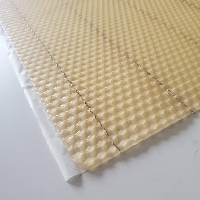 Deep Beeswax Foundation - Wired With Hooks - 8 3/8-inch