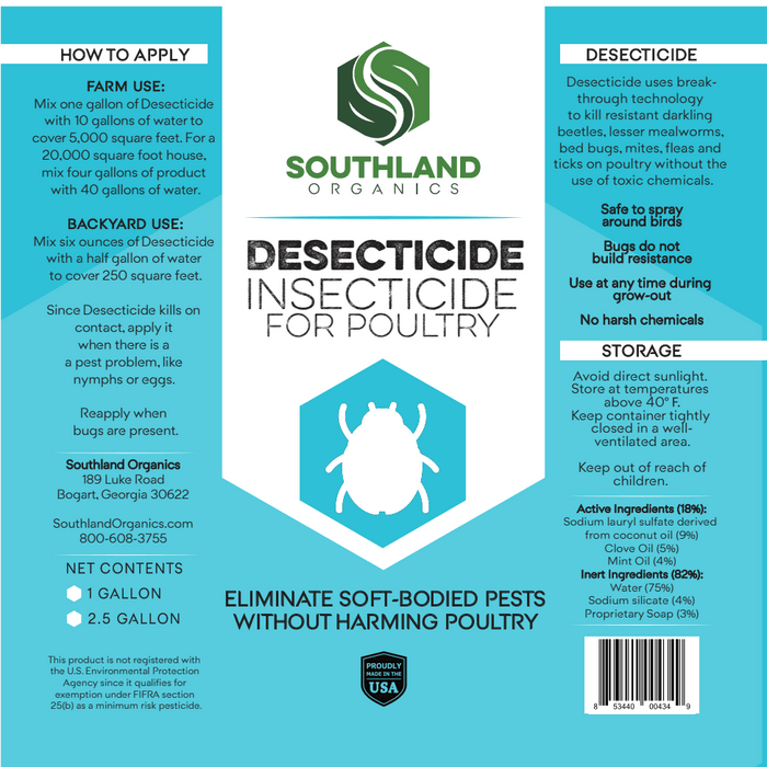 Desecticide Multi-Purpose Livestock & Poultry Mite Control | Pet-Safe Insecticide