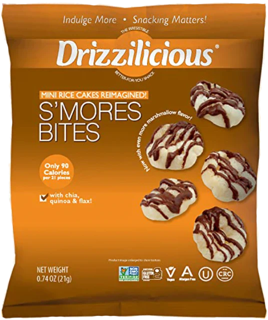 Drizzilicious Rice Crisp Smores Bites, 80-Count, 0.74 Oz