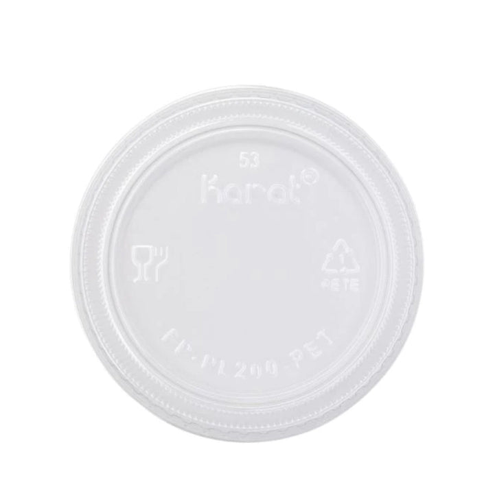 1 oz - 2 oz Lids for Portion Cups, PET (73mm) - 2,500 pcs