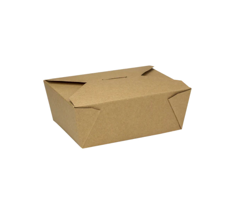 Fold-To-Go Box #3, 76 fl oz, Kraft - 200 pcs