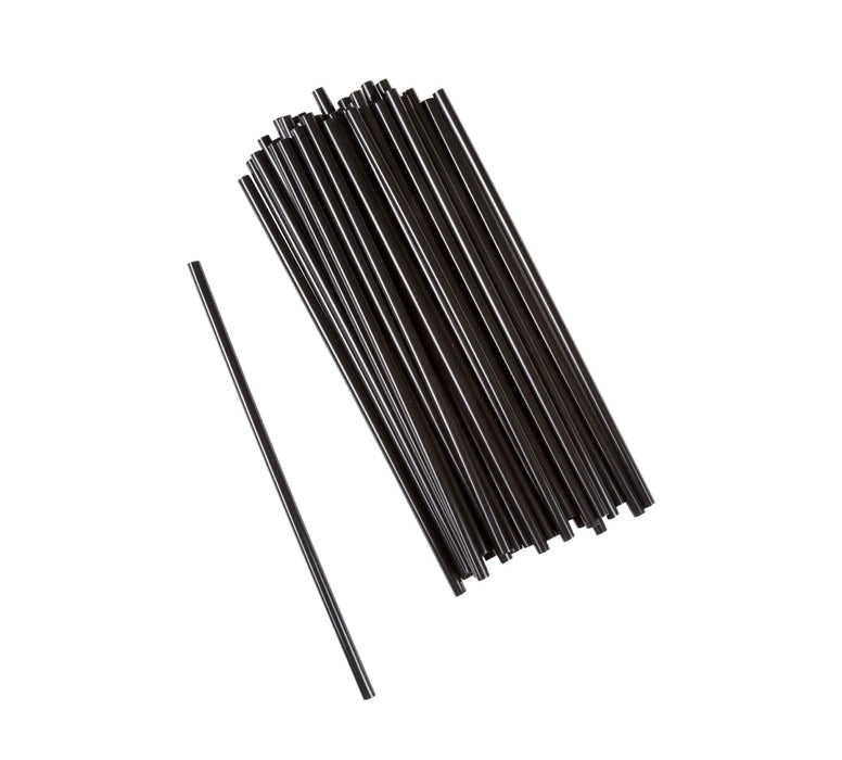 Straw, 7.75", Jumbo, Unwrapped, Black, 12,000 pcs