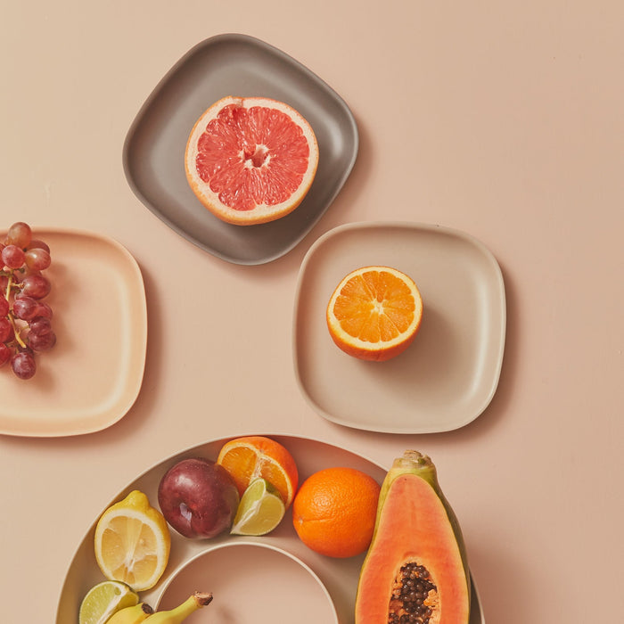 Bamboo Side Plate - 4 Piece Set - Stone