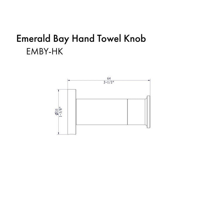 ZLINE Emerald Bay Towel Hook EMBY-HK-MB