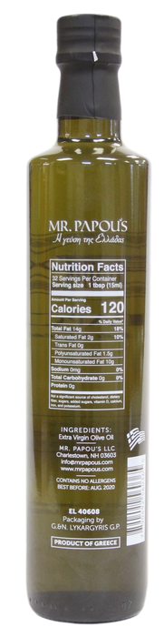 Mr. Papou's Authentic Extra Virgin Olive Oil
