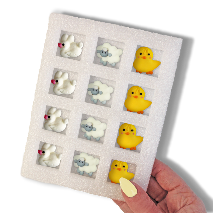 Royal Icing Bunnies, Chicks, & Lambs (Easter Friends) (12ct)