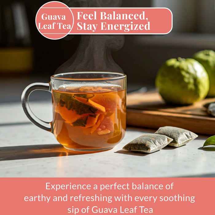 Guava Leaf Tea - 50 Bags, 100% Pure Guava Leaves (Te de Hojas de Guayaba) - Non-GMO, Vegan, Caffeine-Free