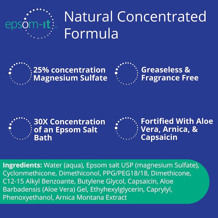 Epsom-it  Nerve Pain Relief Salt - Essential Magnesium Soak - 8 Ounces