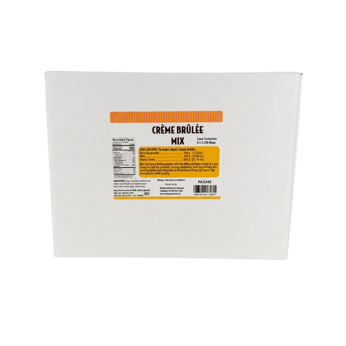 Pastry 1 Crème Brûlée Mix – 5 Bags (2.2 lb Each) – Authentic French Dessert Base