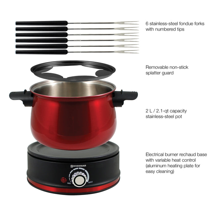 Electric Fondue Set | Red Arolla | Swissmar