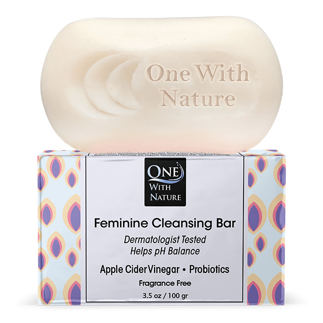 One With Nature Feminine Fragrance Gentle Soap for Intimate Care (Pack of 3 - 3.5 Oz Each)