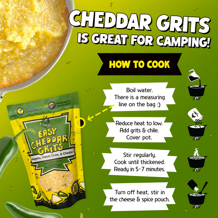 Jalapeño, Hatch Green Chile, Cheddar Grits