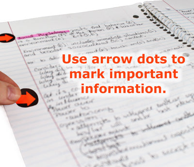 3/4" Round Arrow Labels: 1,000/Box