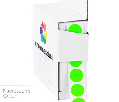 1/2" Permanent Round, Color-Code Dot Stickers: 1,000/Box