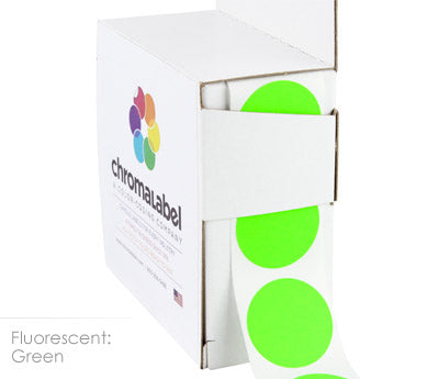 1" Permanent Round, Color-Code Dots: 1,000/Box